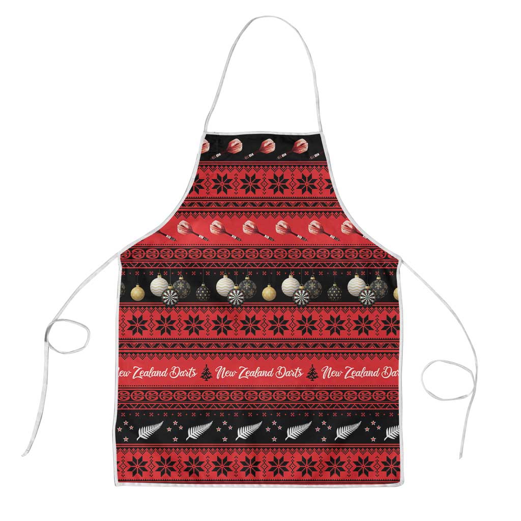 New Zealand Darts Christmas Apron Merry Xmas Aotearoa Maori Red LT14 Red - Polynesian Pride