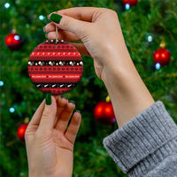 New Zealand Darts Christmas Ceramic Ornament Merry Xmas Aotearoa Maori Red LT14 - Polynesian Pride