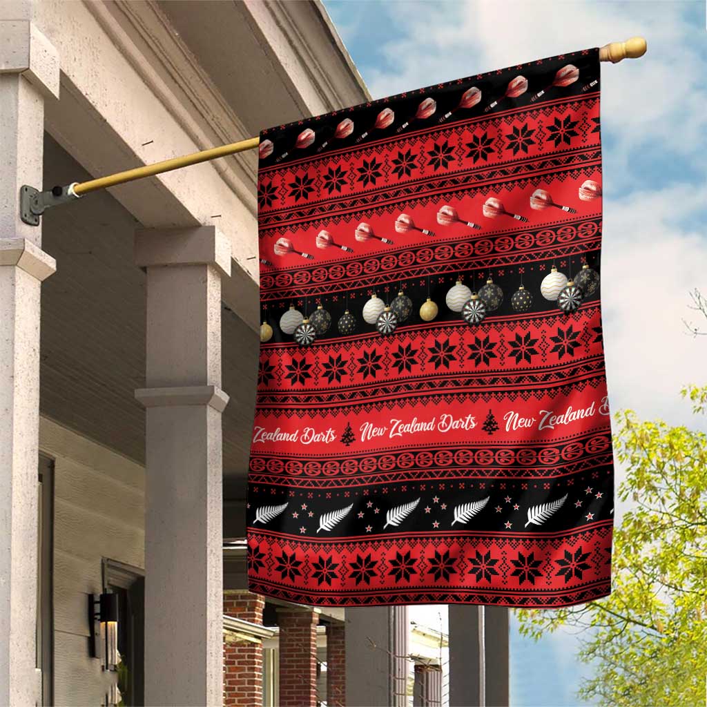 New Zealand Darts Christmas Garden Flag Merry Xmas Aotearoa Maori Red LT14 House Flag Red - Polynesian Pride