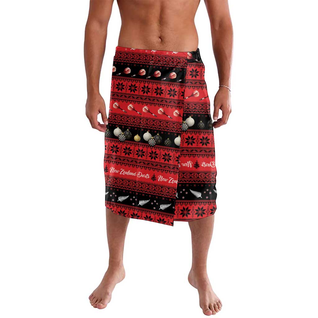 New Zealand Darts Christmas Lavalava Merry Xmas Aotearoa Maori Red LT14 Red - Polynesian Pride