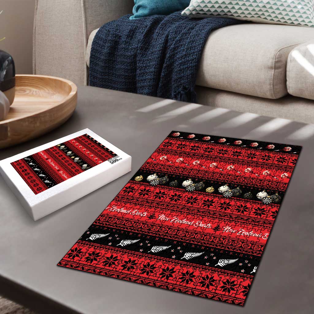 New Zealand Darts Christmas Puzzle Merry Xmas Aotearoa Maori Red LT14 - Polynesian Pride