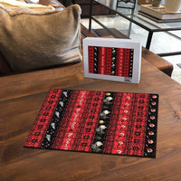 New Zealand Darts Christmas Puzzle Merry Xmas Aotearoa Maori Red LT14 - Polynesian Pride