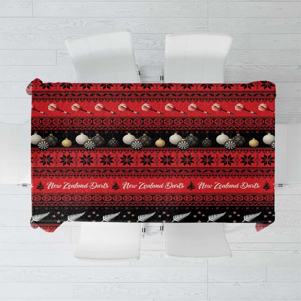 New Zealand Darts Christmas Tablecloth Merry Xmas Aotearoa Maori Red LT14 Red - Polynesian Pride