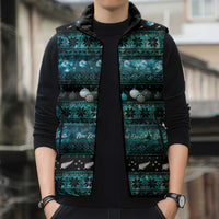 New Zealand Darts Christmas Sleeveless Puffer Jacket Merry Xmas Aotearoa Maori Paua Shell LT14 - Polynesian Pride