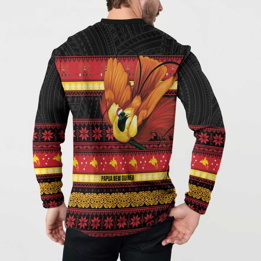 Papua New Guinea Christmas Button Sweatshirt Bikpela hamamas blong dispela Krismas LT14 - Polynesian Pride