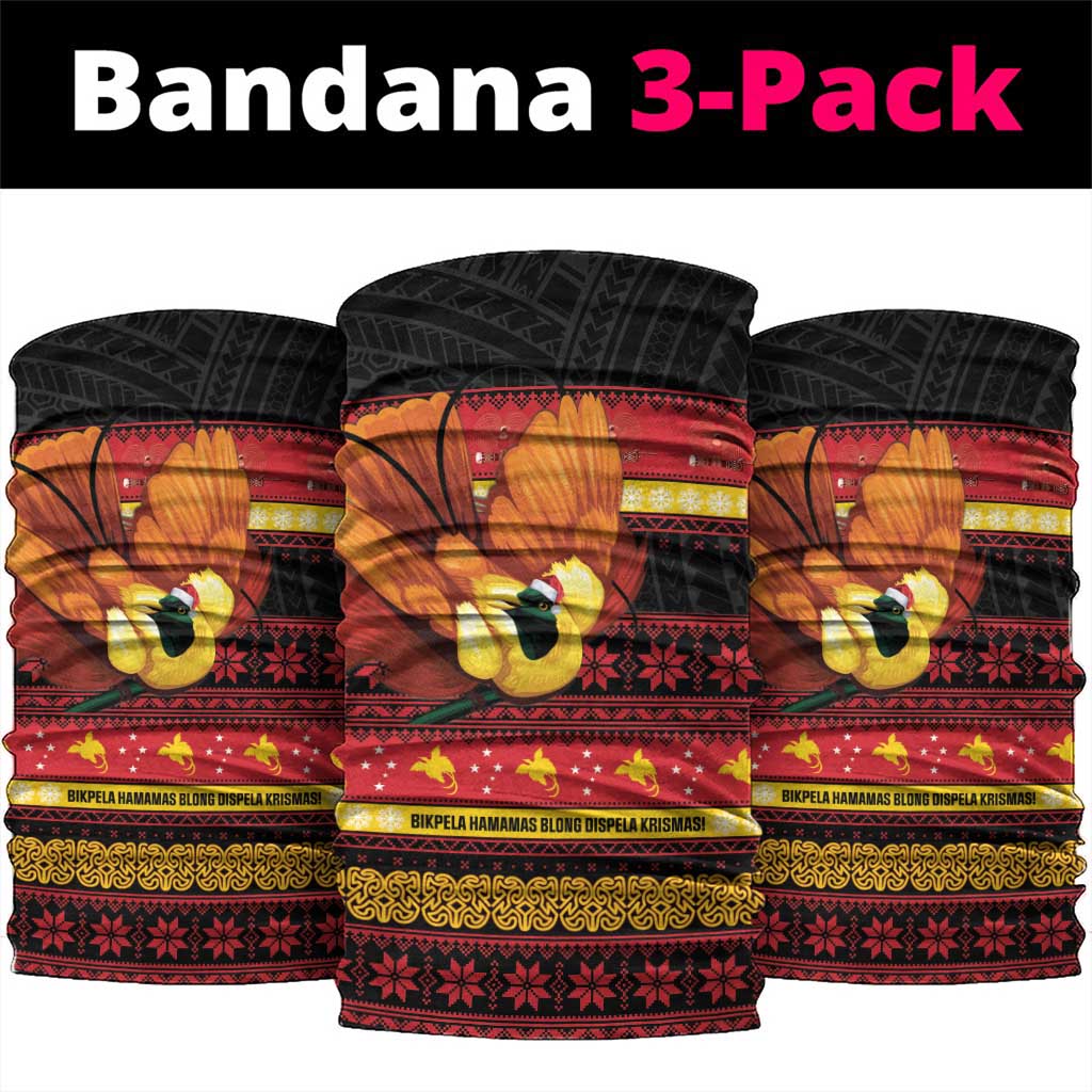 Papua New Guinea Christmas Neck Gaiter Bikpela hamamas blong dispela Krismas LT14 package One Size: 25*50cm Red - Polynesian Pride