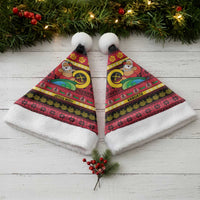 Vanuatu Christmas Santa Hat Joyeux Noel Surfing Santa With Boar Tusk LT14 - Polynesian Pride