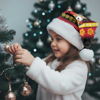 Vanuatu Christmas Santa Hat Joyeux Noel Surfing Santa With Boar Tusk LT14 - Polynesian Pride