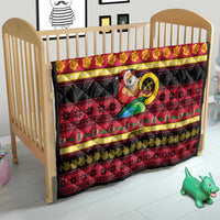 Vanuatu Christmas Quilt Joyeux Noel Surfing Santa With Boar Tusk LT14 - Polynesian Pride