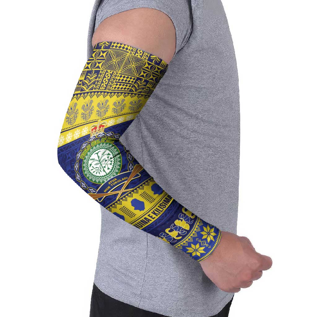 Niue Christmas Arm Sleeves Monuina e Kilisimasi Hiapo Motifs LT14 - Polynesian Pride