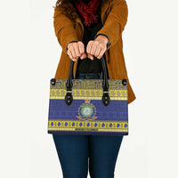 Niue Christmas Leather Bag Monuina e Kilisimasi Hiapo Motifs LT14 - Polynesian Pride