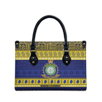 Niue Christmas Leather Bag Monuina e Kilisimasi Hiapo Motifs LT14 - Polynesian Pride