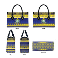 Niue Christmas Leather Bag Monuina e Kilisimasi Hiapo Motifs LT14 - Polynesian Pride