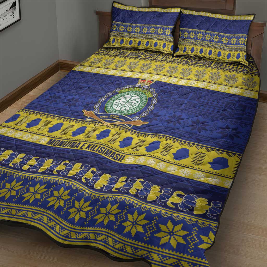 Niue Christmas Quilt Bed Set Monuina e Kilisimasi Hiapo Motifs LT14 - Polynesian Pride