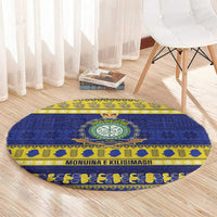 Niue Christmas Round Carpet Monuina e Kilisimasi Hiapo Motifs LT14 - Polynesian Pride