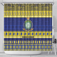 Niue Christmas Shower Curtain Monuina e Kilisimasi Hiapo Motifs LT14 - Polynesian Pride