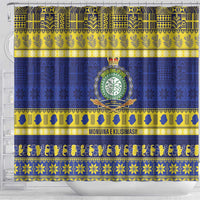 Niue Christmas Shower Curtain Monuina e Kilisimasi Hiapo Motifs LT14 - Polynesian Pride