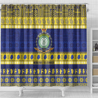 Niue Christmas Shower Curtain Monuina e Kilisimasi Hiapo Motifs LT14 - Polynesian Pride