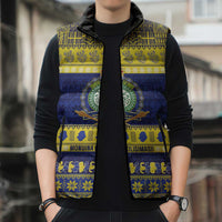Niue Christmas Sleeveless Puffer Jacket Monuina e Kilisimasi Hiapo Motifs LT14 - Polynesian Pride