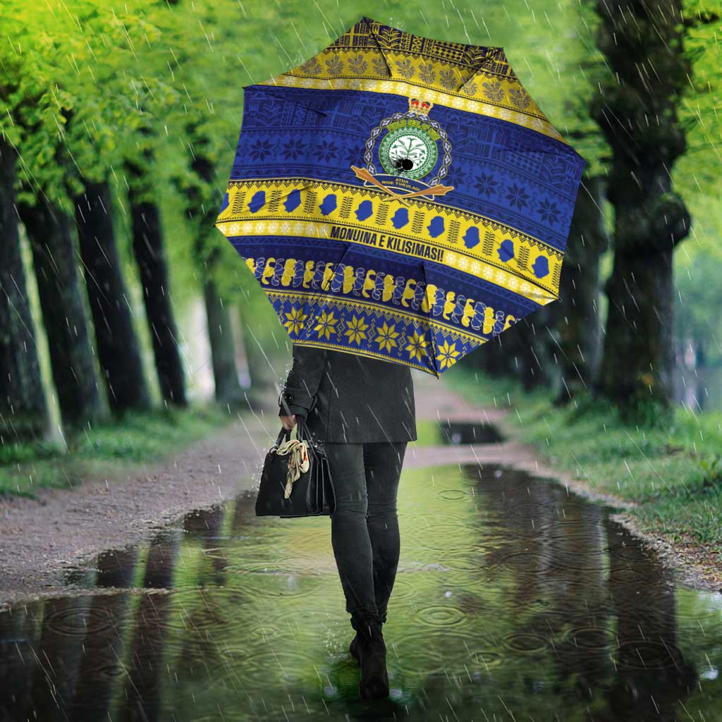 Niue Christmas Umbrella Monuina e Kilisimasi Hiapo Motifs LT14 - Polynesian Pride