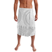 Niue White Sunday Lavalava Tapu Fanau Ia Puakenikeni Hiapo Pattern LT14 White - Polynesian Pride