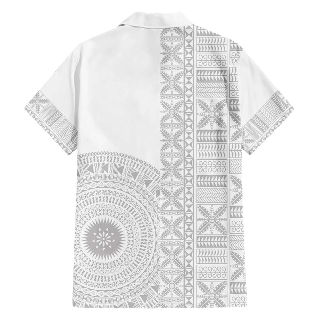 Niue White Sunday Hawaiian Shirt Half Hiapo Pattern Vibes LT14 - Polynesian Pride