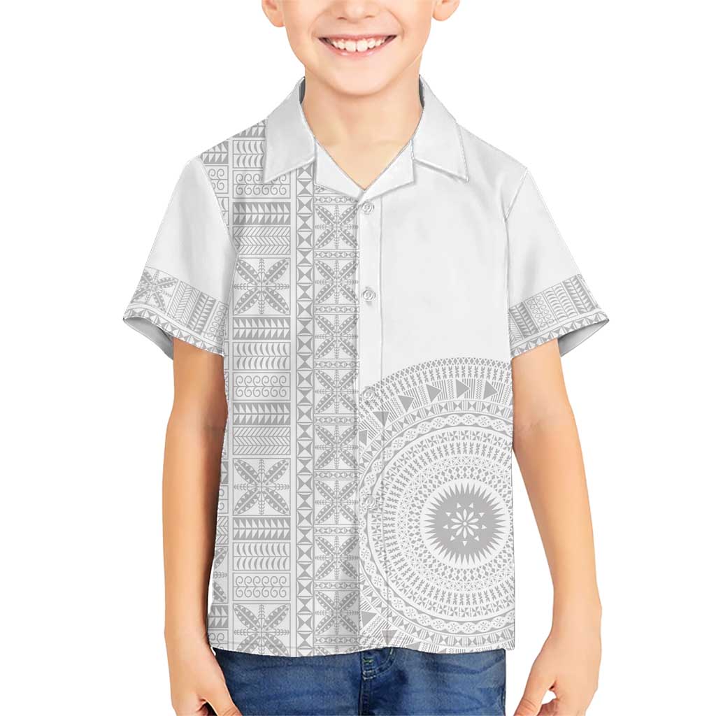 Niue White Sunday Hawaiian Shirt Half Hiapo Pattern Vibes LT14 - Polynesian Pride