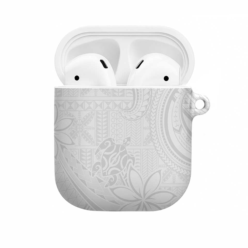 Tapu Fanau Ia Niue AirPods Case Happy White Sunday Unique Hiapo LT14 White - Polynesian Pride