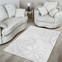 Tapu Fanau Ia Niue Area Rug Happy White Sunday Unique Hiapo LT14 - Polynesian Pride