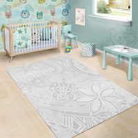 Tapu Fanau Ia Niue Area Rug Happy White Sunday Unique Hiapo LT14 - Polynesian Pride