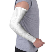 Tapu Fanau Ia Niue Arm Sleeves Happy White Sunday Unique Hiapo LT14 - Polynesian Pride
