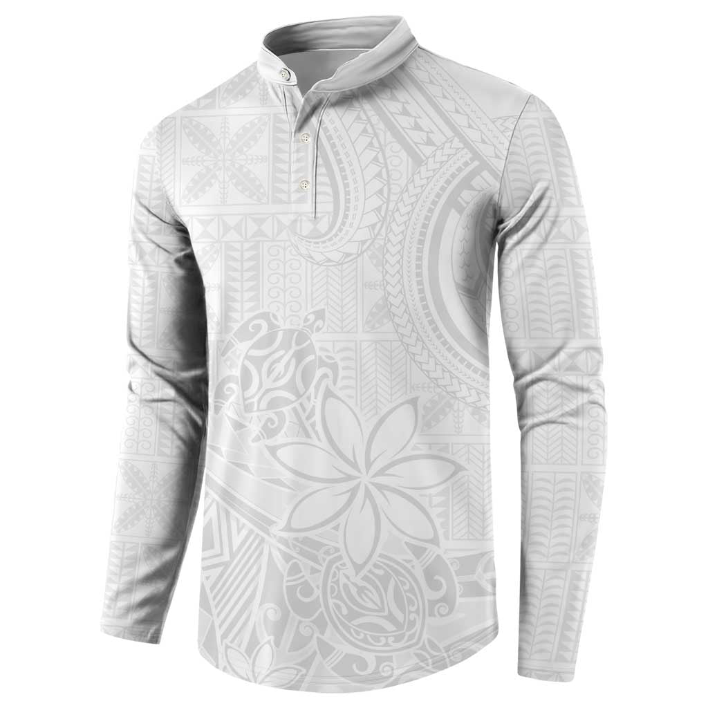 Tapu Fanau Ia Niue Button Sweatshirt Happy White Sunday Unique Hiapo LT14 - Polynesian Pride