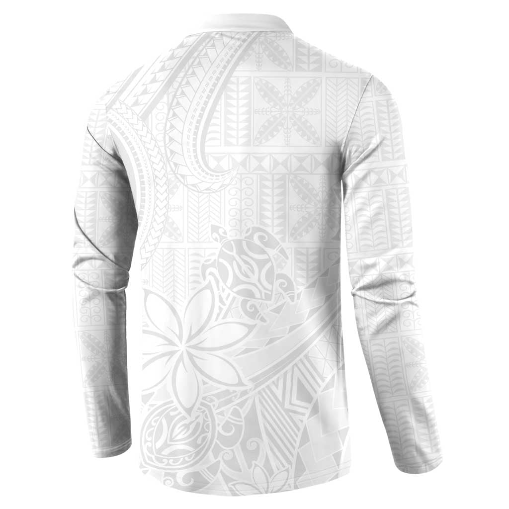 Tapu Fanau Ia Niue Button Sweatshirt Happy White Sunday Unique Hiapo LT14 - Polynesian Pride