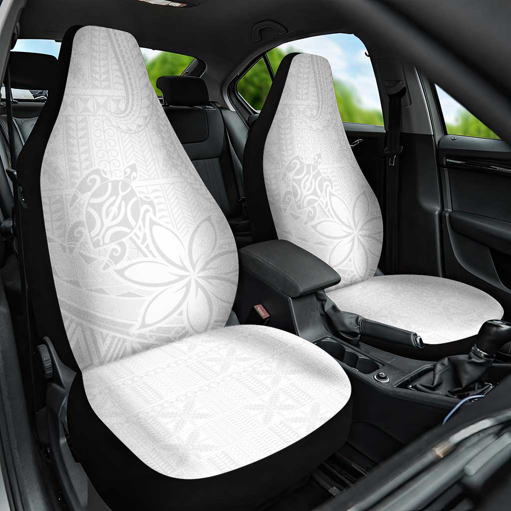 Tapu Fanau Ia Niue Car Seat Cover Happy White Sunday Unique Hiapo LT14 One Size White - Polynesian Pride