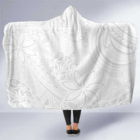 Tapu Fanau Ia Niue Hooded Blanket Happy White Sunday Unique Hiapo LT14 One Size White - Polynesian Pride
