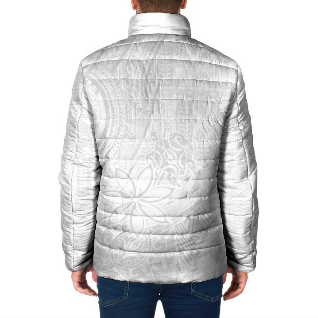 Tapu Fanau Ia Niue Padded Jacket Happy White Sunday Unique Hiapo LT14 - Polynesian Pride