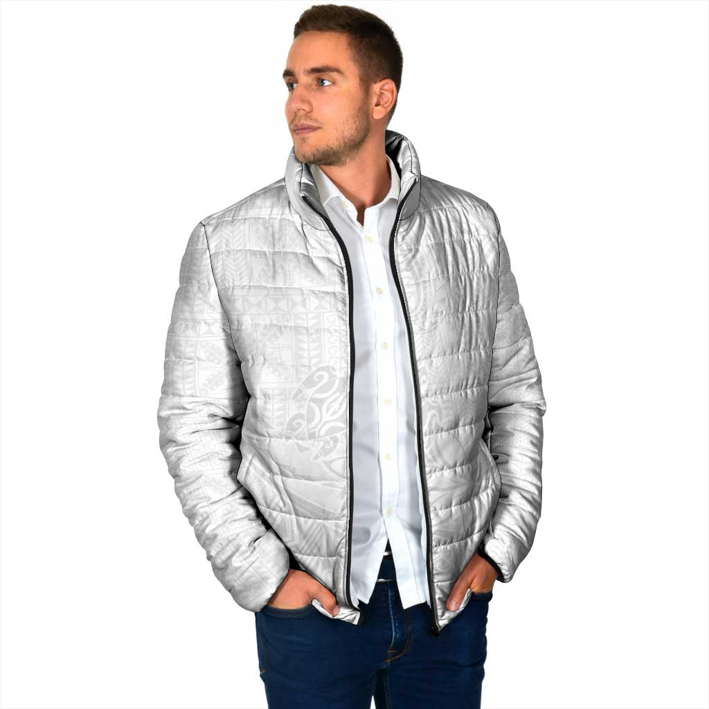 Tapu Fanau Ia Niue Padded Jacket Happy White Sunday Unique Hiapo LT14 - Polynesian Pride
