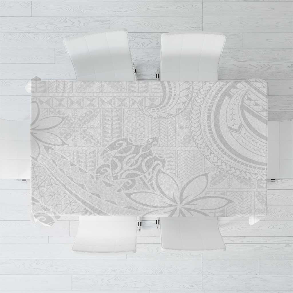 Tapu Fanau Ia Niue Tablecloth Happy White Sunday Unique Hiapo LT14 White - Polynesian Pride