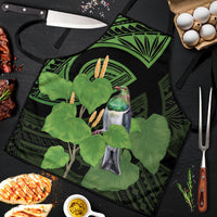 Kawakawa Rongoa Maori Kereru New Zealand Apron LT14 Green - Polynesian Pride