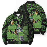 Kawakawa Rongoa Maori Kereru New Zealand Bomber Puffer Jacket LT14 - Polynesian Pride