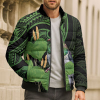 Kawakawa Rongoa Maori Kereru New Zealand Bomber Puffer Jacket LT14 - Polynesian Pride