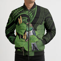 Kawakawa Rongoa Maori Kereru New Zealand Bomber Puffer Jacket LT14 - Polynesian Pride