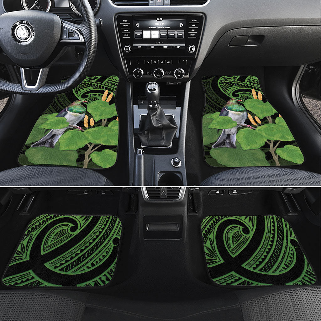 Kawakawa Rongoa Maori Kereru New Zealand Car Mats LT14 Set 4pcs Green - Polynesian Pride