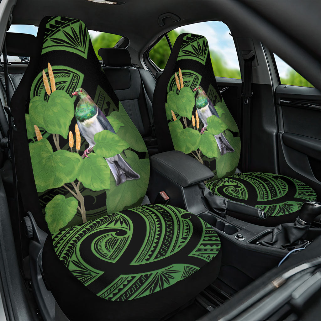 Kawakawa Rongoa Maori Kereru New Zealand Car Seat Cover LT14 One Size Green - Polynesian Pride