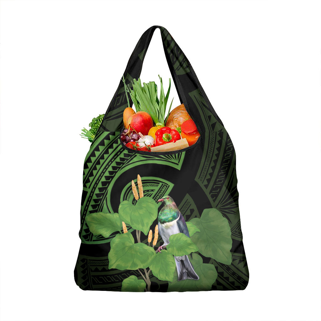 Kawakawa Rongoa Maori Kereru New Zealand Grocery Bag LT14 1-pack One Size Green - Polynesian Pride