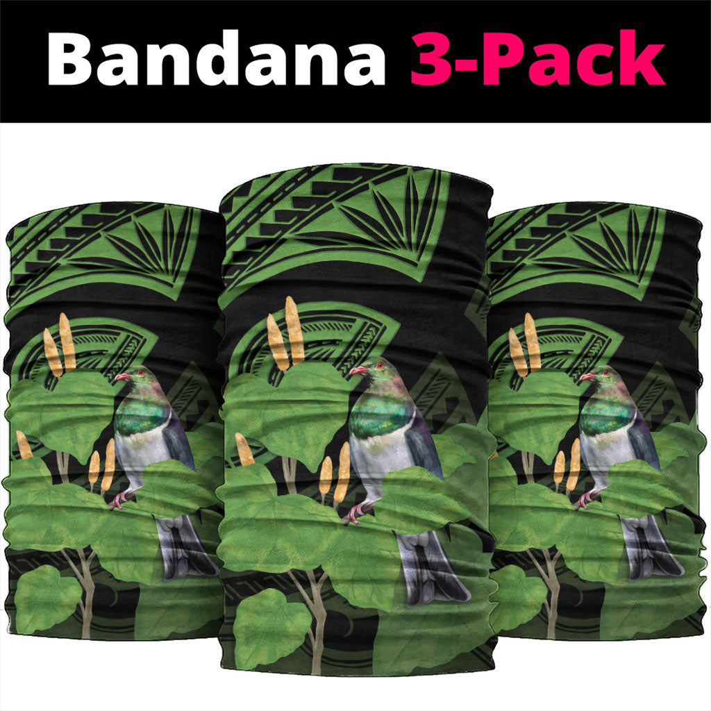 Kawakawa Rongoa Maori Kereru New Zealand Neck Gaiter LT14 package One Size: 25*50cm Green - Polynesian Pride