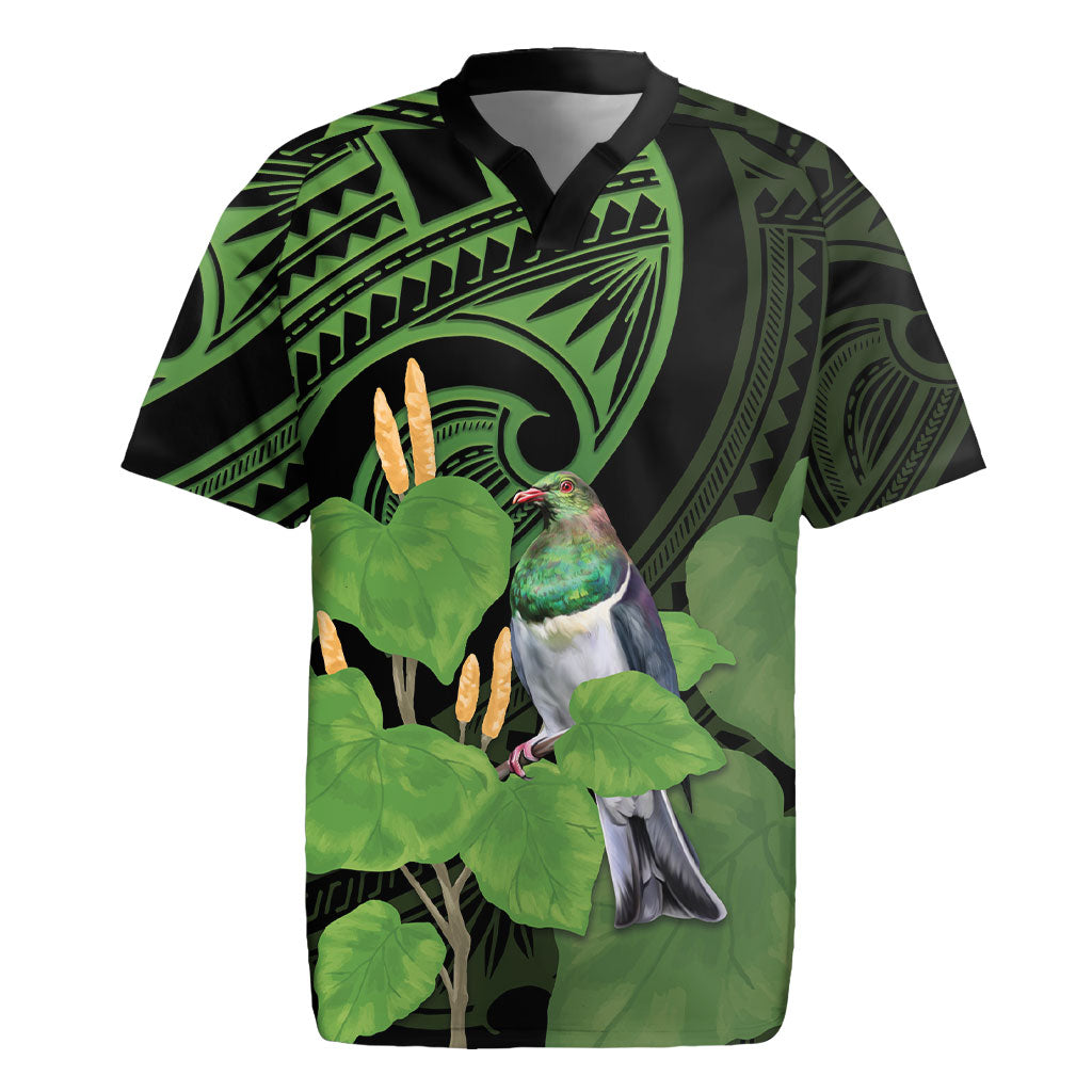 Kawakawa Rongoa Maori Kereru New Zealand Rugby Jersey LT14 Green - Polynesian Pride