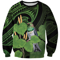 Kawakawa Rongoa Maori Kereru New Zealand Sweatshirt LT14 Unisex Green - Polynesian Pride