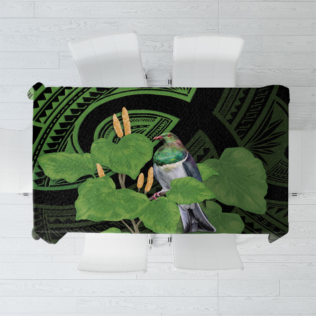 Kawakawa Rongoa Maori Kereru New Zealand Tablecloth LT14 Green - Polynesian Pride