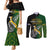 Personalised New Zealand and South Africa Rugby Couples Matching Mermaid Dress and Long Sleeve Button Shirt 2023 World Cup Final All Black Springboks Together LT14 Black - Polynesian Pride